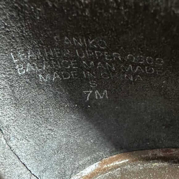 ENZO Angiolini Saniko brown eel suede patent leather size 7M - Picture 9 of 15